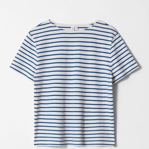 & Other Storie Blue Striped Tee
